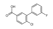4-chloro-3-(3-fluorophenyl)benzoic acid结构式