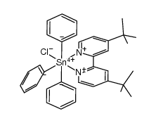 [SnPh3Cl(4,4'-di-tert-butyl-2,2'-bipyridine)] Structure