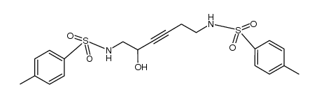 N,N'-(2-hydroxyhex-3-yne-1,6-diyl)bis(4-methylphenylsulfonamide)结构式