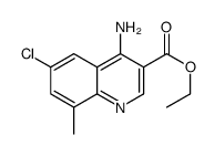 4-Amino-6-chloro-8-methylquinoline-3-carboxylic acid ethyl ester结构式