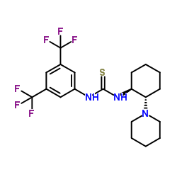 N-[3,5-bis(trifluoromethyl)phenyl]-N'-[(1S,2S)-2-(1-piperidinyl)cyclohexyl]-Thiourea Structure