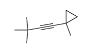 Cyclopropane, 1-(3,3-dimethyl-1-butynyl)-1-methyl- (9CI)结构式