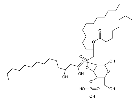 [(2R,3R,4R,5S,6R)-2-hydroxy-6-(hydroxymethyl)-3-[[(3R)-3-hydroxytetradecanoyl]amino]-5-phosphonooxyoxan-4-yl] (3S)-3-octanoyloxytetradecanoate Structure