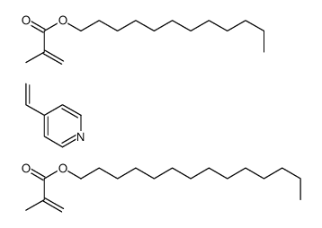 dodecyl 2-methylprop-2-enoate,4-ethenylpyridine,tetradecyl 2-methylprop-2-enoate结构式