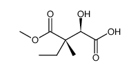 (2R,3S)-2-hydroxy-3-(methoxycarbonyl)-3-methylpentanoic acid结构式