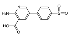 2-amino-5-(4-methylsulfonylphenyl)pyridine-3-carboxylic acid结构式