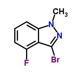 3-Bromo-4-fluoro-1-methyl-1H-indazole结构式