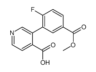 3-(2-fluoro-5-methoxycarbonylphenyl)pyridine-4-carboxylic acid Structure