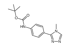 tert-butyl (4-(4-methyl-4H-1,2,4-triazol-3-yl)phenyl)carbamate Structure