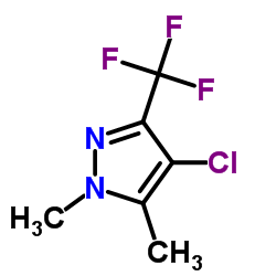 4-Chloro-1,5-dimethyl-3-(trifluoromethyl)-1H-pyrazole结构式