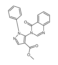 methyl 5-(4-oxoquinazolin-3-yl)-1-phenylpyrazole-4-carboxylate结构式