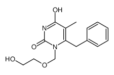 6-benzyl-1-(2-hydroxyethoxymethyl)-5-methylpyrimidine-2,4-dione结构式