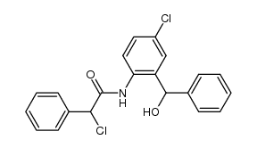 2-chloro-N-[4-chloro-2-(hydroxy-phenyl-methyl)-phenyl]-2-phenyl-acetamide结构式