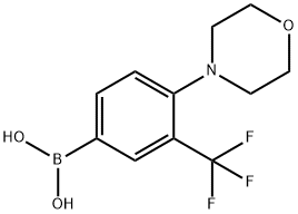 (4-morpholino-3-(trifluoromethyl)phenyl)boronic acid结构式