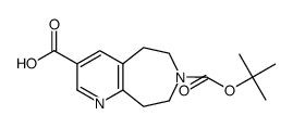 7-(tert-butoxycarbonyl)-6,7,8,9-tetrahydro-5H-pyrido[2,3-d]azepine-3-carboxylic acid Structure