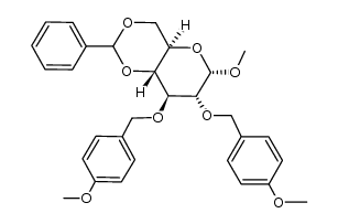 (4aR,6S,7R,8S,8aR)-6-methoxy-7,8-bis((4-methoxybenzyl)oxy)-2-phenylhexahydropyrano[3,2-d][1,3]dioxine Structure