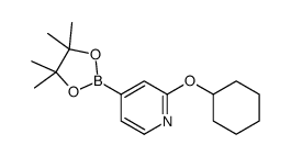 2-(Cyclohexyloxy)pyridine-4-boronic acid pinacol ester结构式