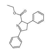 3,5-diphenyl-3,4-dihydro 2H pyrrole-2-carboxylate d'ethyle Structure