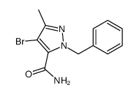 1-Benzyl-4-bromo-3-methyl-1H-pyrazole-5-carboxamide Structure