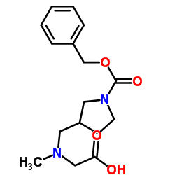 N-({1-[(Benzyloxy)carbonyl]-3-pyrrolidinyl}methyl)-N-methylglycine Structure