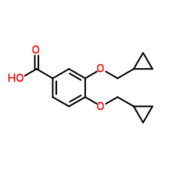 3,4-双(环丙基甲氧基)苯甲酸结构式