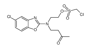 2-((5-chlorobenzo[d]oxazol-2-yl)(3-oxobutyl)amino)ethyl chloromethanesulfonate结构式