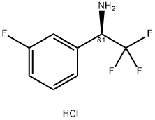 (R)-2,2,2-三氟-1-(3-氟苯基)乙胺盐酸盐结构式