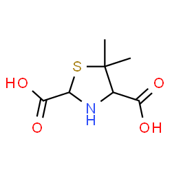 5,5-dimethylthiazolidine-2,4-dicarboxylic acid Structure