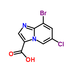 8-Bromo-6-chloroimidazo[1,2-a]pyridine-3-carboxylic acid Structure