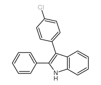 3-(4-chlorophenyl)-2-phenyl-1H-indole Structure