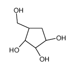 (1S,2R,3S,4S)-4-(hydroxymethyl)cyclopentane-1,2,3-triol结构式