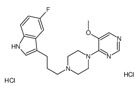 5-fluoro-3-[3-[4-(5-methoxypyrimidin-4-yl)piperazin-1-yl]propyl]-1H-indole,dihydrochloride Structure
