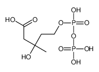 (3R)-3-hydroxy-5-(hydroxy(phosphonooxy)phosphoryloxy)-3-methylpentanoic acid structure