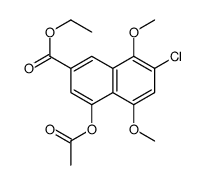 Ethyl 4-acetoxy-7-chloro-5,8-dimethoxy-2-naphthoate Structure
