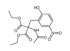 acetylamino-(2-hydroxy-5-nitro-benzyl)-malonic acid diethyl ester Structure