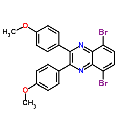 5,8-Dibromo-2,3-bis(4-methoxyphenyl)quinoxaline Structure