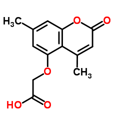 [(4,7-Dimethyl-2-oxo-2H-chromen-5-yl)oxy]acetic acid structure