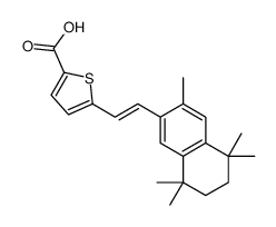 5-[(E)-2-(3,5,5,8,8-pentamethyl-6,7-dihydronaphthalen-2-yl)ethenyl]thiophene-2-carboxylic acid结构式