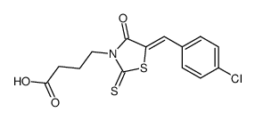 4-[5-(4-chloro-benzylidene)-4-oxo-2-thioxo-thiazolidin-3-yl]-butyric acid Structure