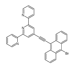 4-[2-(10-bromoanthracen-9-yl)ethynyl]-2,6-dipyridin-2-ylpyridine结构式