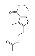 5-(2-乙酰氧基乙基)-4-甲基噻吩-3-羧酸乙酯结构式