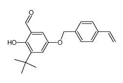 3-tert-butyl-2-hydroxy-5-(p-vinylbenzyloxy)benzaldehyde结构式