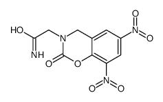 2-(6,8-dinitro-2-oxo-4H-1,3-benzoxazin-3-yl)acetamide结构式