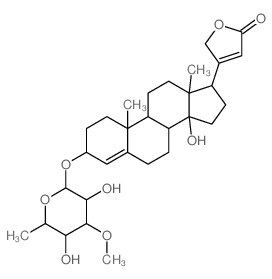 Carda-4,20(22)-dienolide,3-[(6-deoxy-3-Omethyl- R-L-mannopyranosyl)oxy]-14- hydroxy-,(3â)- structure
