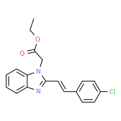 ETHYL 2-[2-(4-CHLOROSTYRYL)-1H-1,3-BENZIMIDAZOL-1-YL]ACETATE结构式