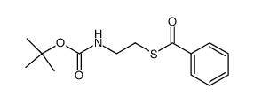 S-(2-((tert-butoxycarbonyl)amino)ethyl) benzothioate结构式