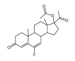 [(8R,9S,10R,13S,14S,17R)-17-acetyl-6-fluoro-10,13-dimethyl-3-oxo-2,8,9,11,12,14,15,16-octahydro-1H-cyclopenta[a]phenanthren-17-yl] acetate结构式
