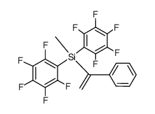 α-Styryl-methyl-bis-(pentafluorphenyl)-silan结构式