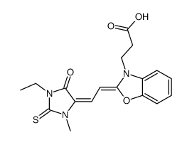 1-Methyl-3-ethyl-5-[2-(3-(2-carboxyethyl)-benzoxazol-2-ylidene)-ethylidene]-2-thioxo-imidazolidin-4-one picture