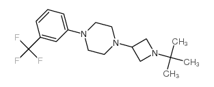 N-T-BUTYL-3-(4-(M-TRIFLUOROMETHYLPHENYL)PIPERAZINYL)AZETIDINE结构式